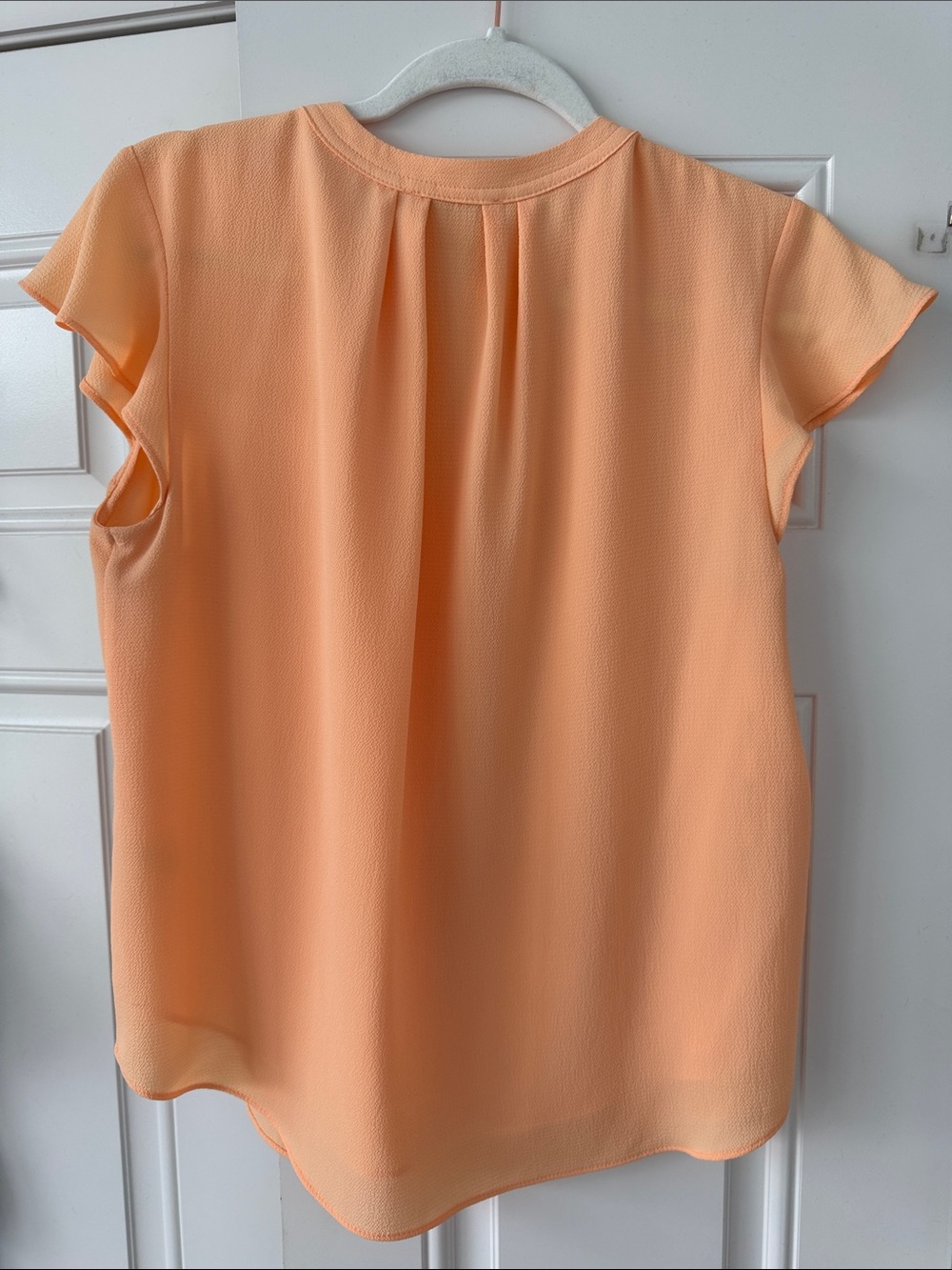 Calvin Klein Peach Short-Sleeve V-Notch Blouse - Picture 3 of 3
